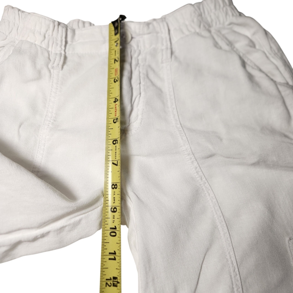 BDG White Linen Multi Pocket Cargo Pants Slouchy Baggy Indie Boho Grunge XXS - Picture 12 of 16